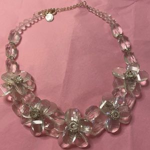 Clear Acrylic Flower Necklace